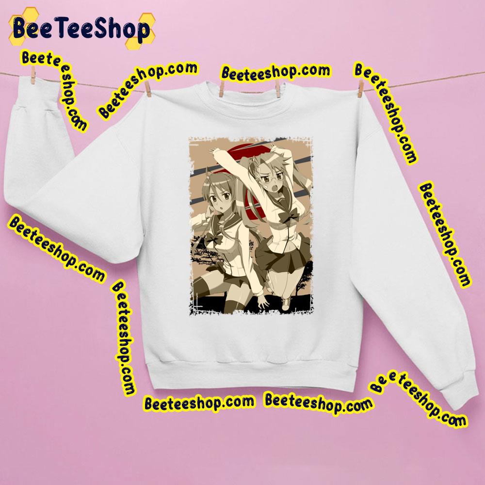 Rei Miyamoto And Saya Takagi Highschool Of The Dead Hotd Retro Landscape Design Trending Unisex Sweatshirt Rei Miyamoto And Saya Takagi Highschool Of The Dead Hotd Retro Landscape Design Trending Unisex Sweatshirt