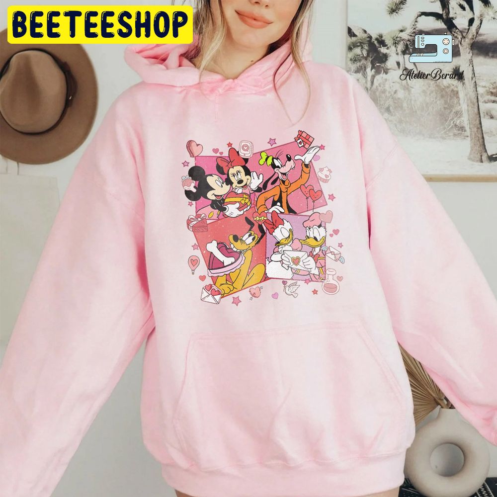 Retro Disney Mickey Minne Valentine Trending Unisex Shirt Retro Disney Mickey Minne Valentine Trending Unisex Shirt