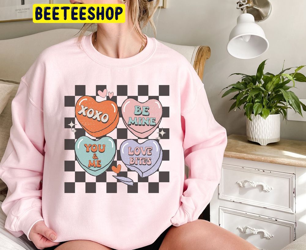 Retro Heart Valentines Trending Unisex Shirt Retro Heart Valentines Trending Unisex Shirt