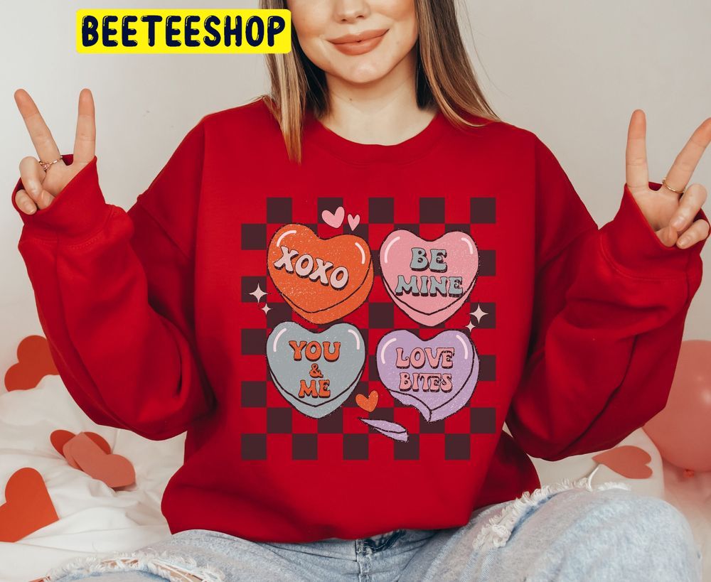 Retro Heart Valentines Trending Unisex Shirt Retro Heart Valentines Trending Unisex Shirt