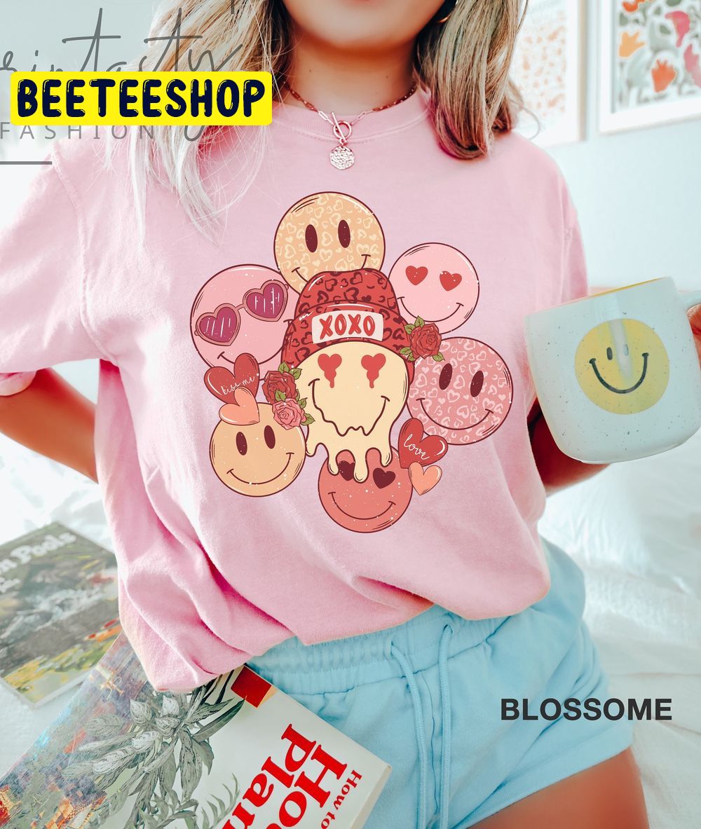 Retro Smiely Faces Valentine's Trending Unisex Shirt Retro Smiely Faces Valentine's Trending Unisex Shirt