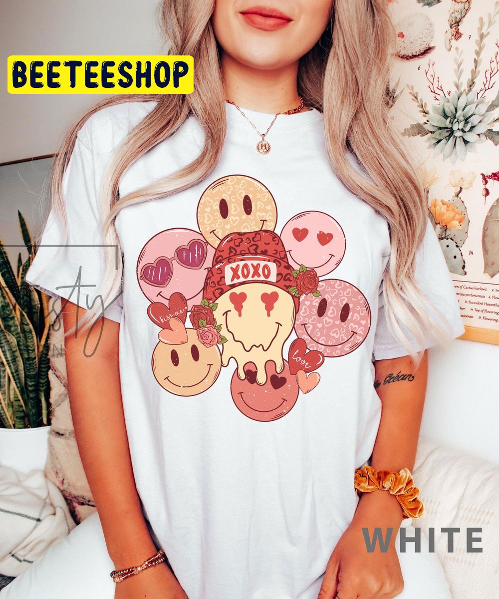 Retro Smiely Faces Valentine's Trending Unisex Shirt Retro Smiely Faces Valentine's Trending Unisex Shirt
