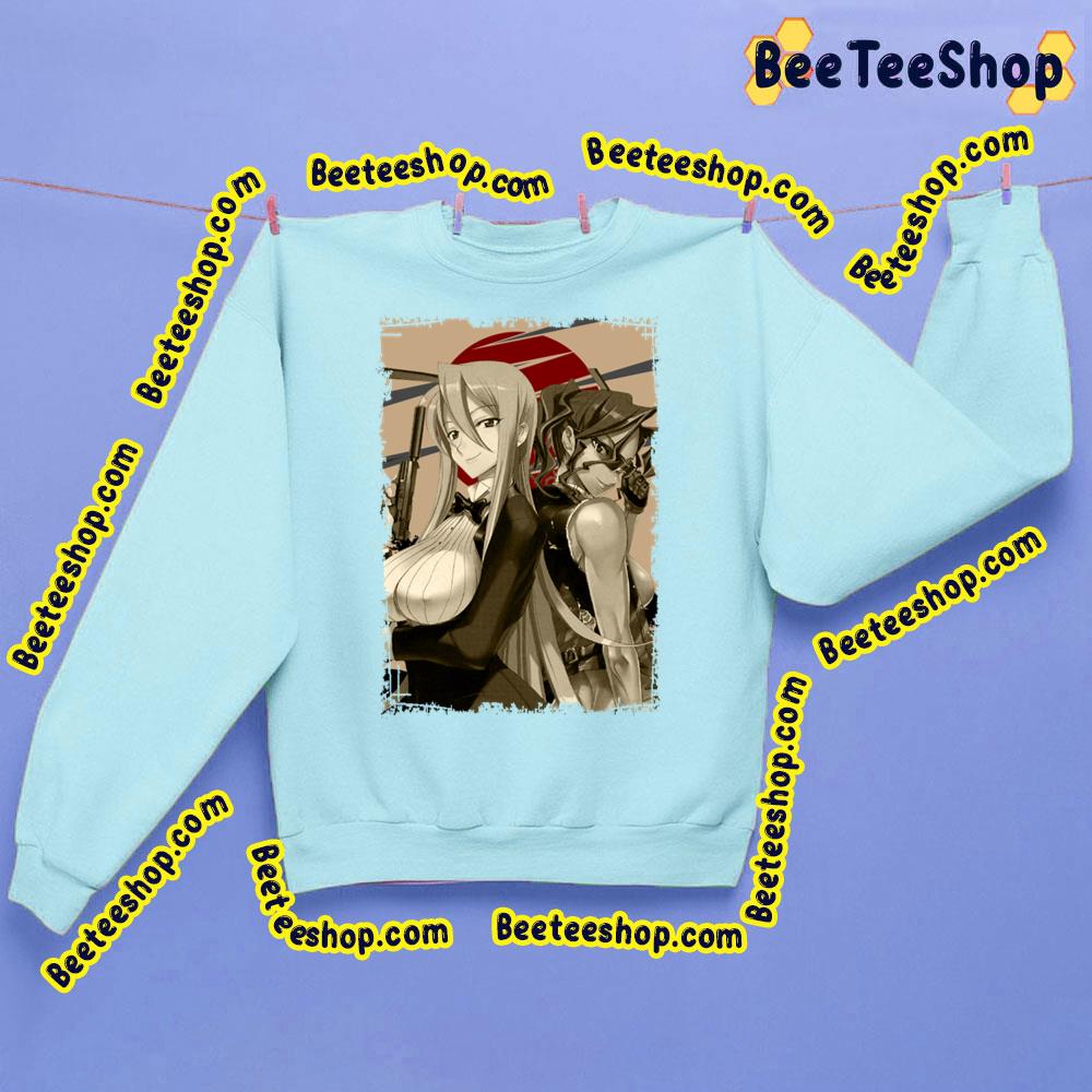 Rika Minami And Shizuka Marikawa Highschool Of The Dead Retro Landscape Design Trending Unisex Sweatshirt Rika Minami And Shizuka Marikawa Highschool Of The Dead Retro Landscape Design Trending Unisex Sweatshirt