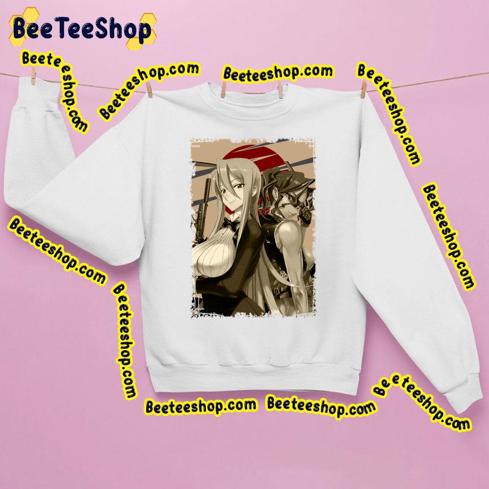 Rika Minami And Shizuka Marikawa Highschool Of The Dead Retro Landscape Design Trending Unisex Sweatshirt Rika Minami And Shizuka Marikawa Highschool Of The Dead Retro Landscape Design Trending Unisex Sweatshirt