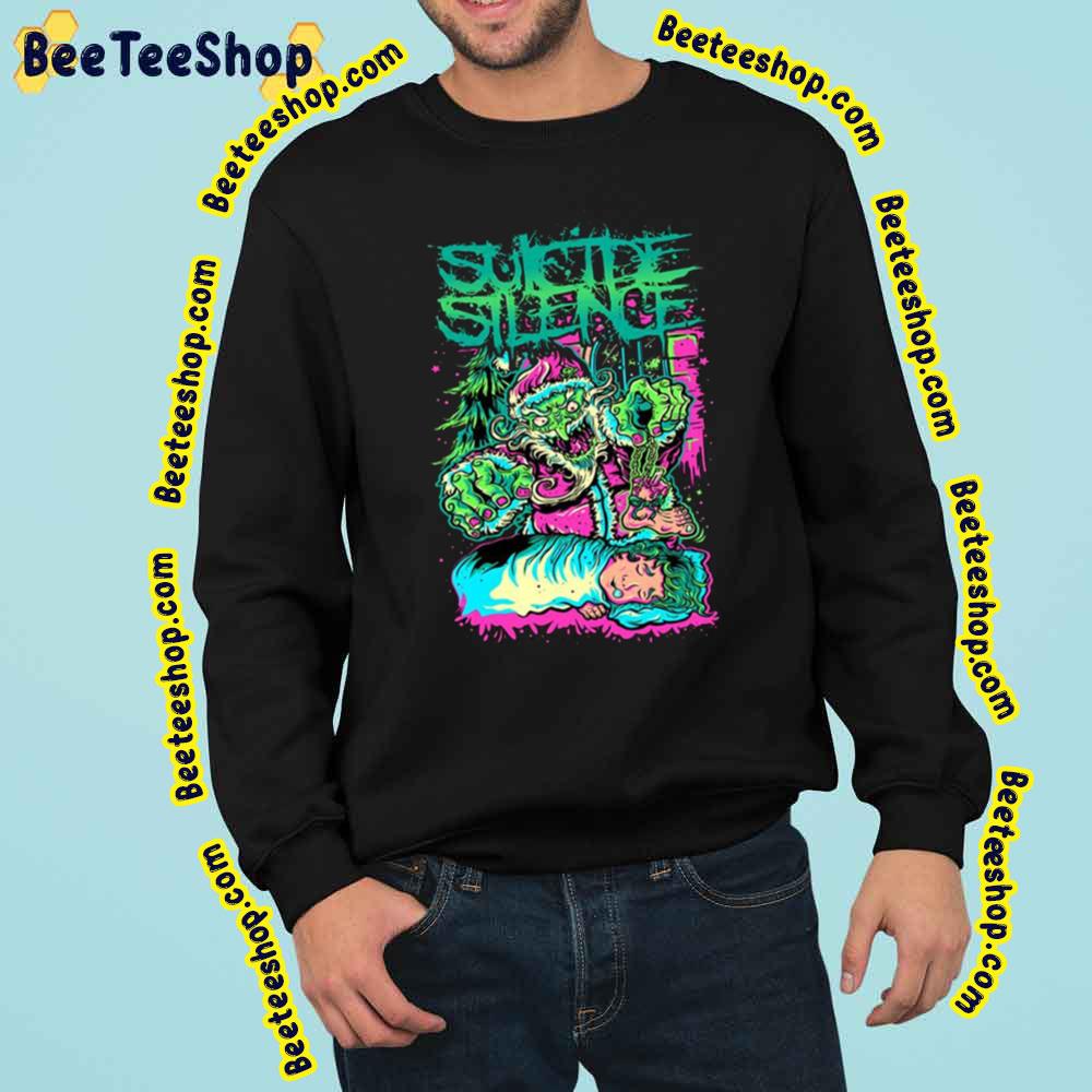 Scary Santa Suicide Silence Trending Unisex Sweatshirt Scary Santa Suicide Silence Trending Unisex Sweatshirt