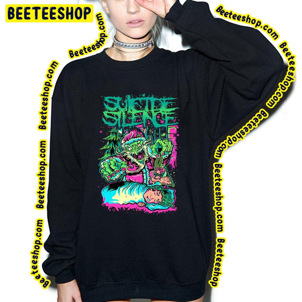 Scary Santa Suicide Silence Trending Unisex Sweatshirt Scary Santa Suicide Silence Trending Unisex Sweatshirt