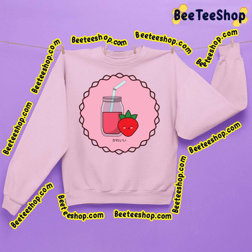 Strawberry Fruit Juice Drink Kawaii Artwork Trending Unisex Sweatshirt Strawberry Fruit Juice Drink Kawaii Artwork Trending Unisex Sweatshirt