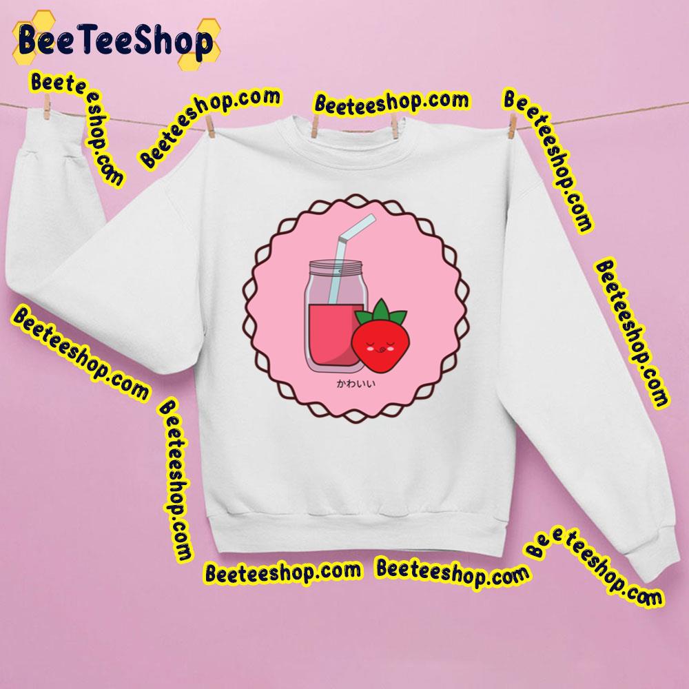 Strawberry Fruit Juice Drink Kawaii Artwork Trending Unisex Sweatshirt Strawberry Fruit Juice Drink Kawaii Artwork Trending Unisex Sweatshirt