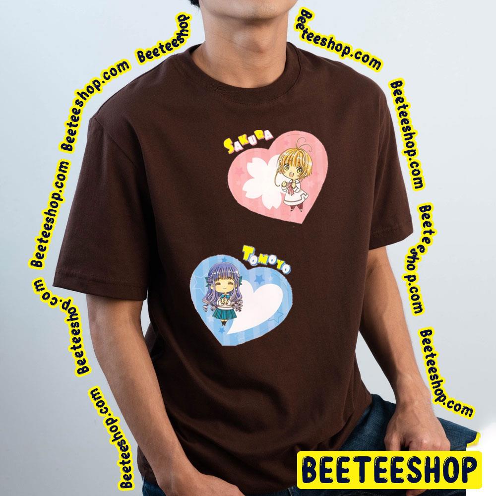 Sweet Cardcaptor Sakura Sakura Kinomoto And Tomoyo Daidouji With Heart Trending Unisex T-Shirt Sweet Cardcaptor Sakura Sakura Kinomoto And Tomoyo Daidouji With Heart Trending Unisex T-Shirt
