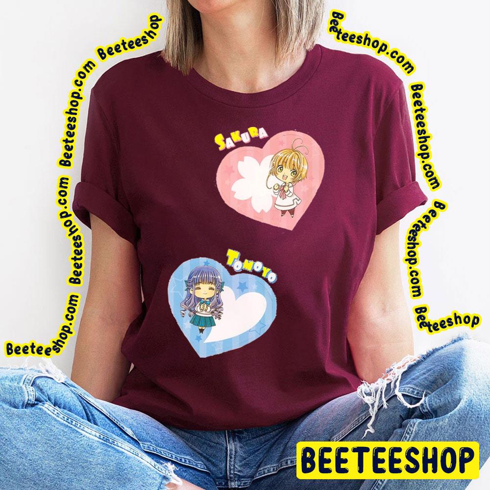 Sweet Cardcaptor Sakura Sakura Kinomoto And Tomoyo Daidouji With Heart Trending Unisex T-Shirt Sweet Cardcaptor Sakura Sakura Kinomoto And Tomoyo Daidouji With Heart Trending Unisex T-Shirt