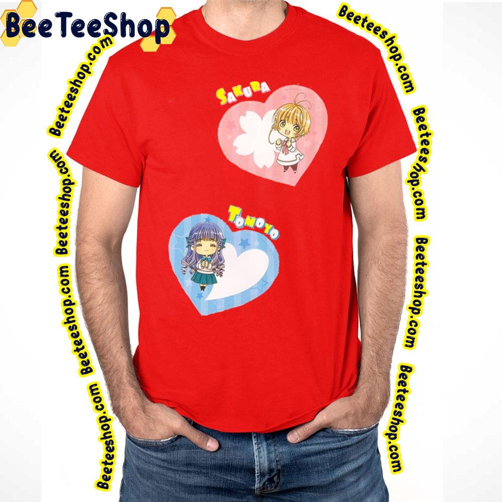 Sweet Cardcaptor Sakura Sakura Kinomoto And Tomoyo Daidouji With Heart Trending Unisex T-Shirt Sweet Cardcaptor Sakura Sakura Kinomoto And Tomoyo Daidouji With Heart Trending Unisex T-Shirt