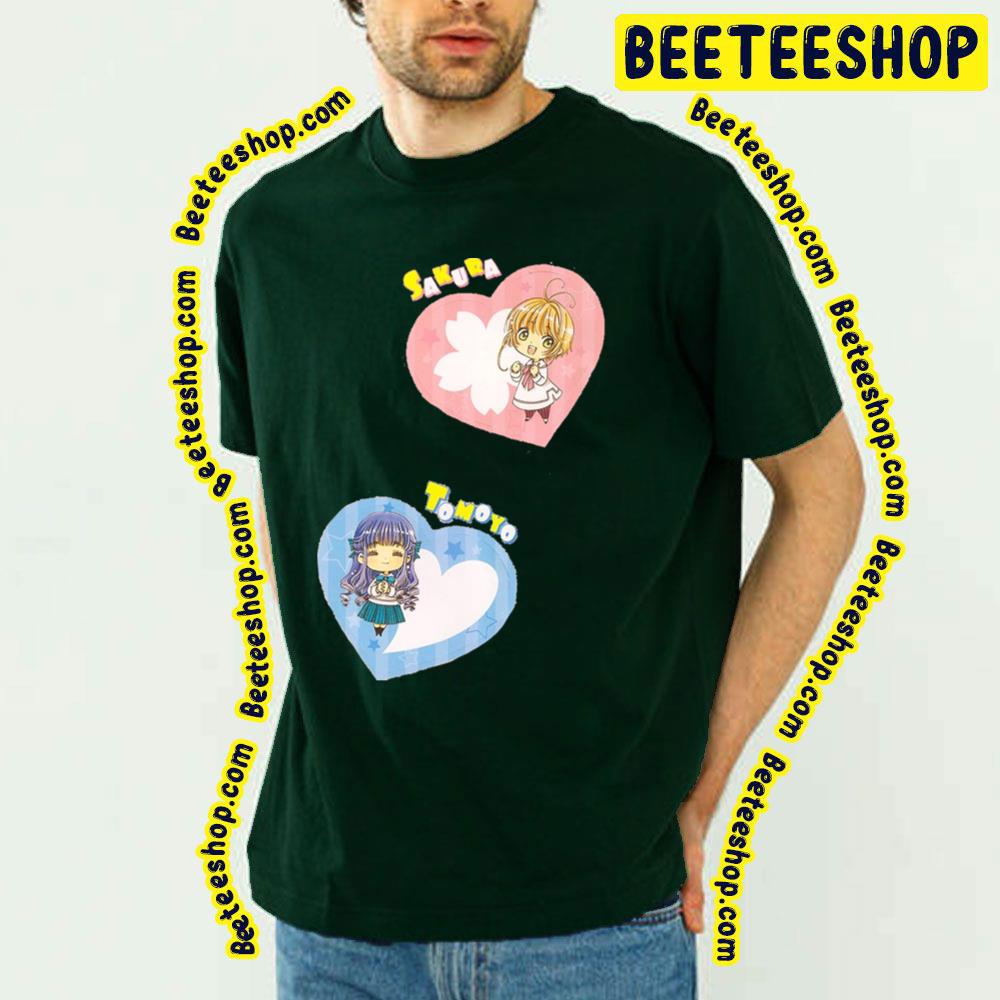 Sweet Cardcaptor Sakura Sakura Kinomoto And Tomoyo Daidouji With Heart Trending Unisex T-Shirt Sweet Cardcaptor Sakura Sakura Kinomoto And Tomoyo Daidouji With Heart Trending Unisex T-Shirt