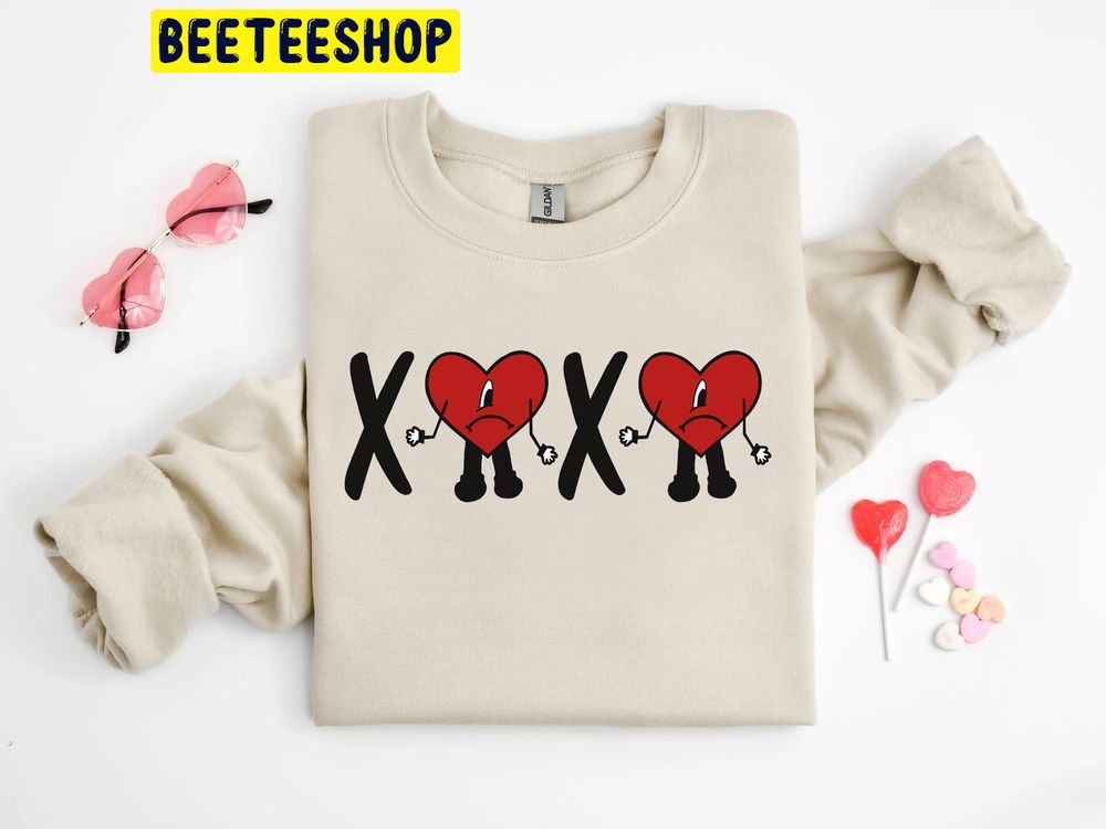 Xoxo Bad Bunny Valentines Trending Unisex Shirt Xoxo Bad Bunny Valentines Trending Unisex Shirt