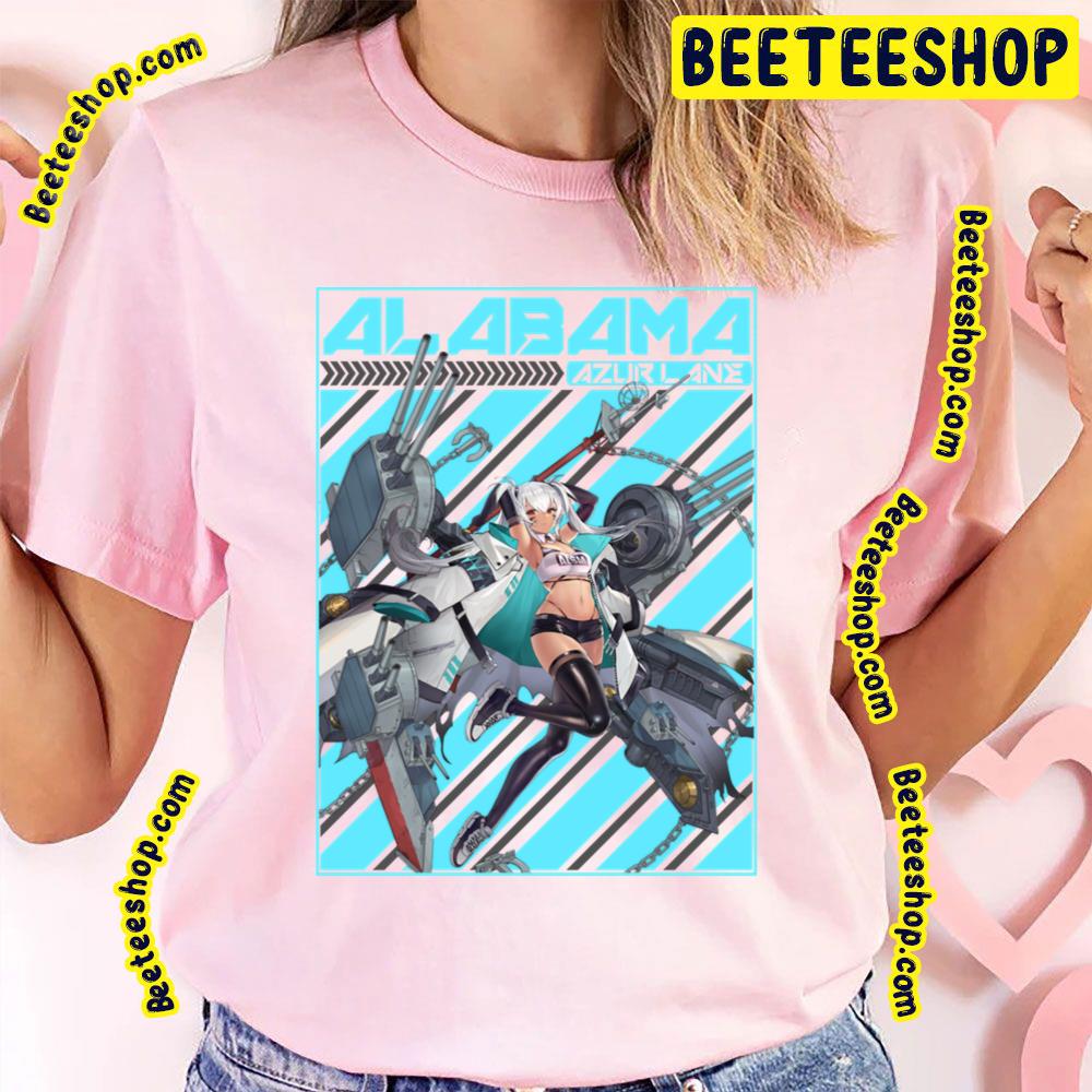 Alabama Azur Lane Blue Background Trending Unisex T-Shirt Alabama Azur Lane Blue Background Trending Unisex T-Shirt