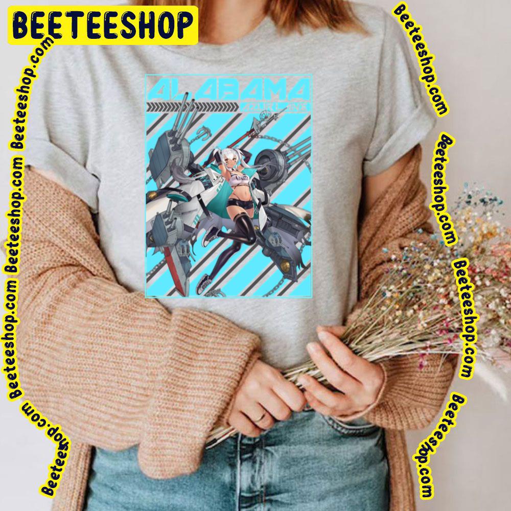 Alabama Azur Lane Blue Background Trending Unisex T-Shirt Alabama Azur Lane Blue Background Trending Unisex T-Shirt