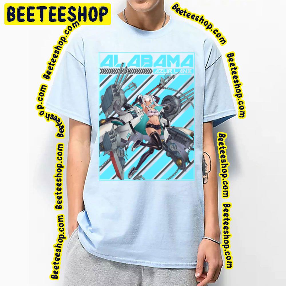 Alabama Azur Lane Blue Background Trending Unisex T-Shirt Alabama Azur Lane Blue Background Trending Unisex T-Shirt