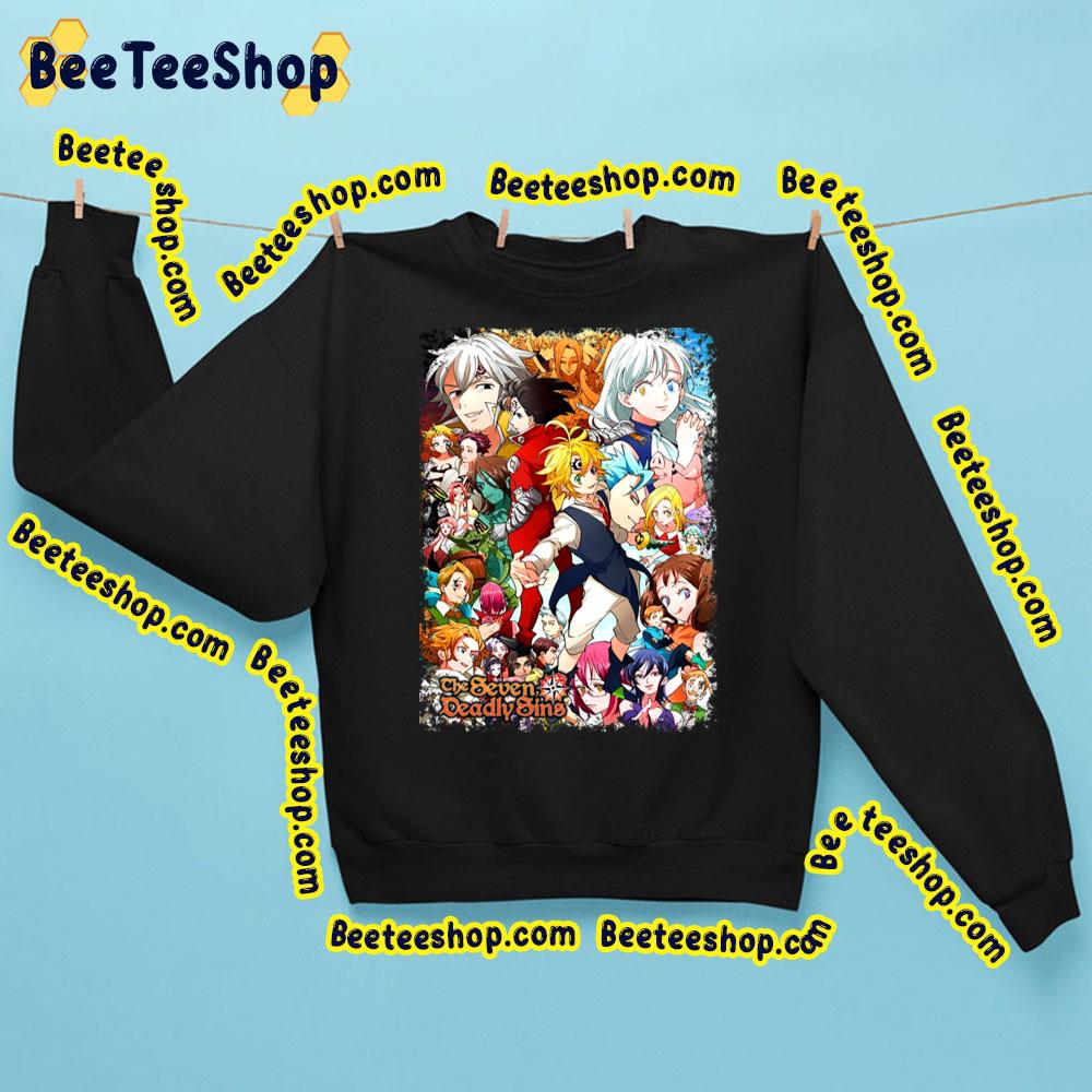 All Characters The Seven Deadly Sins Poster Trending Unisex Sweatshirt All Characters The Seven Deadly Sins Poster Trending Unisex Sweatshirt