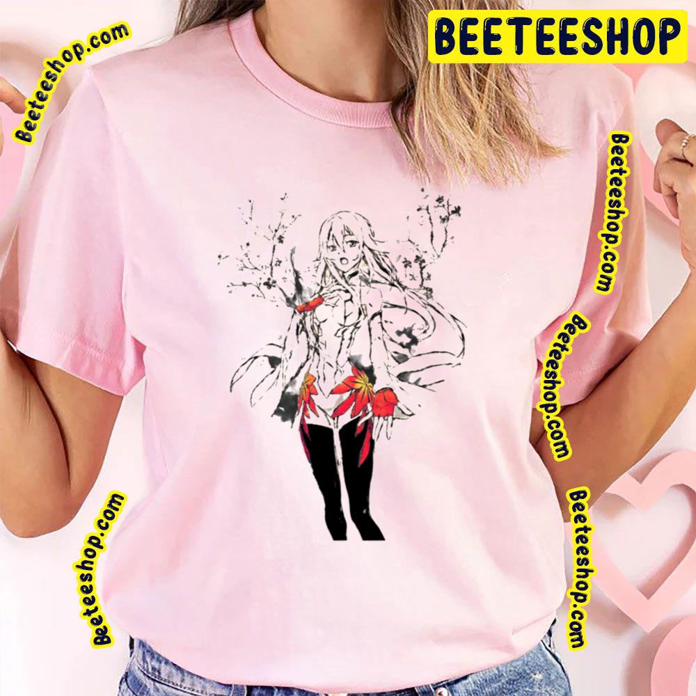 Black Line Art Guilty Crown Inori Yuzuriha Trending Unisex T-Shirt Black Line Art Guilty Crown Inori Yuzuriha Trending Unisex T-Shirt