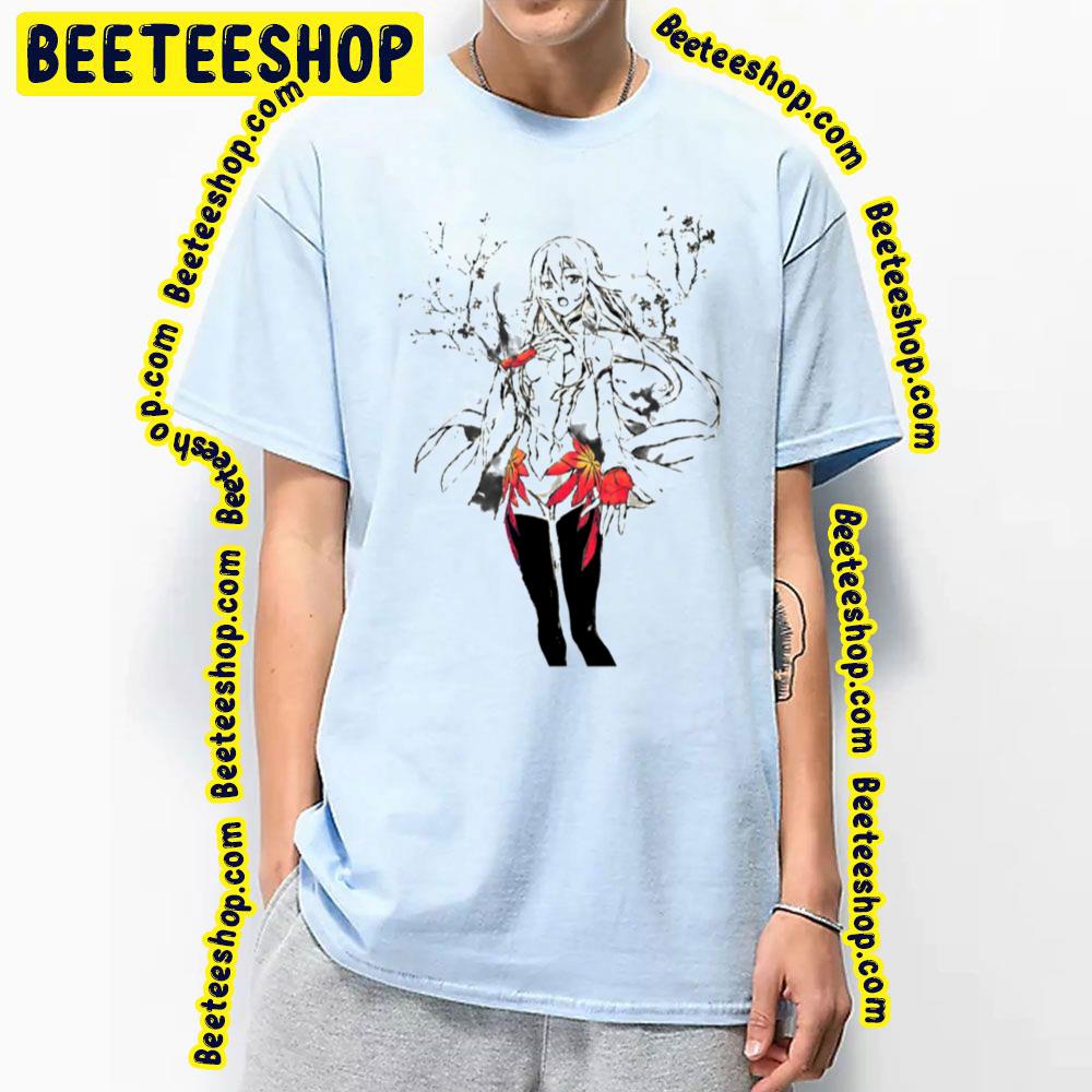 Black Line Art Guilty Crown Inori Yuzuriha Trending Unisex T-Shirt Black Line Art Guilty Crown Inori Yuzuriha Trending Unisex T-Shirt