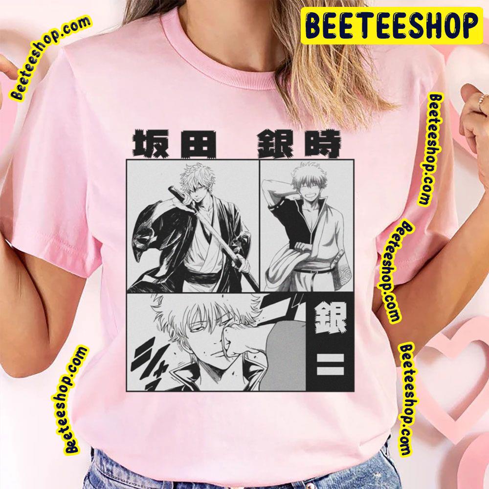 Blak White Art Gintama Gintoki Gintama Trending Unisex T-Shirt Blak White Art Gintama Gintoki Gintama Trending Unisex T-Shirt
