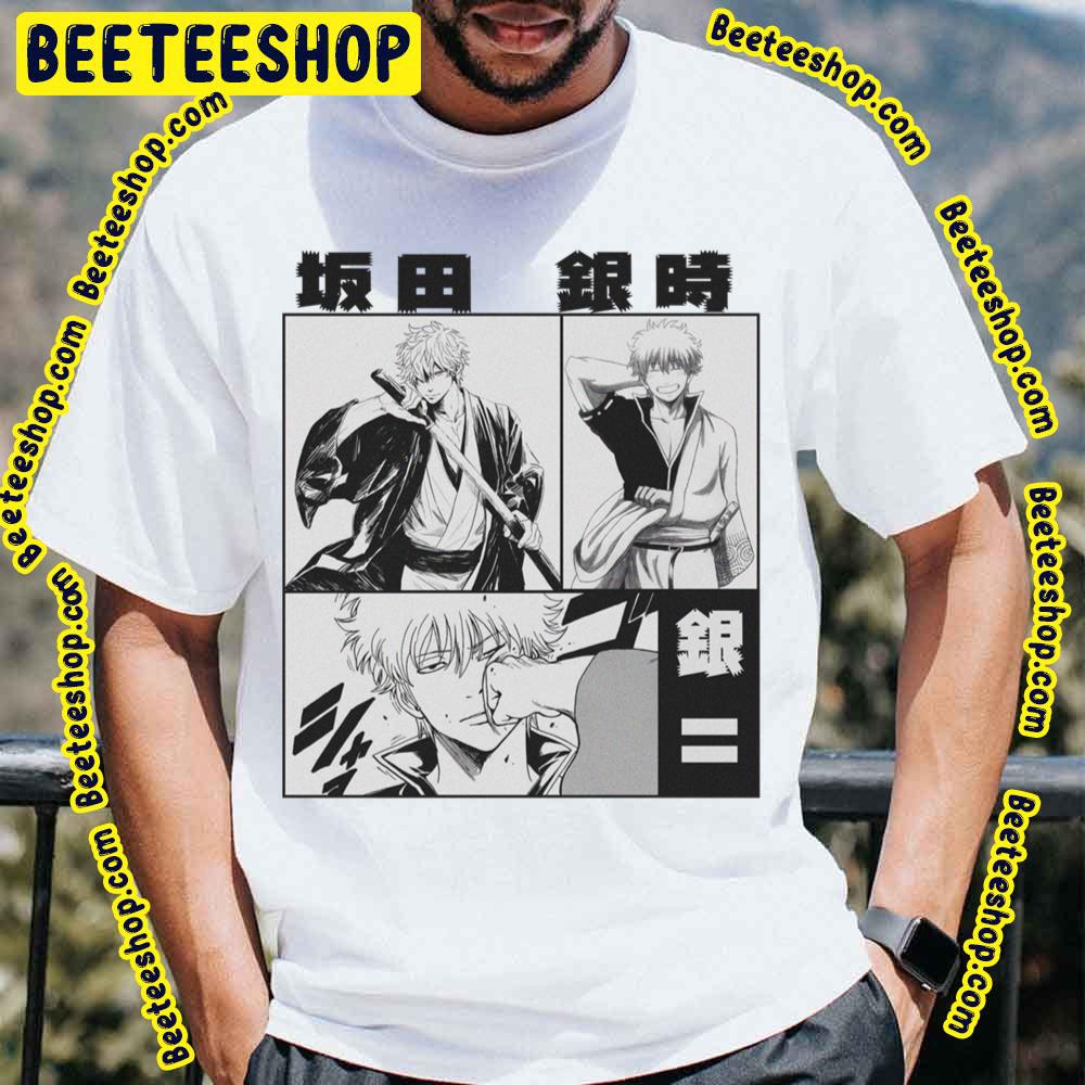 Blak White Art Gintama Gintoki Gintama Trending Unisex T-Shirt Blak White Art Gintama Gintoki Gintama Trending Unisex T-Shirt