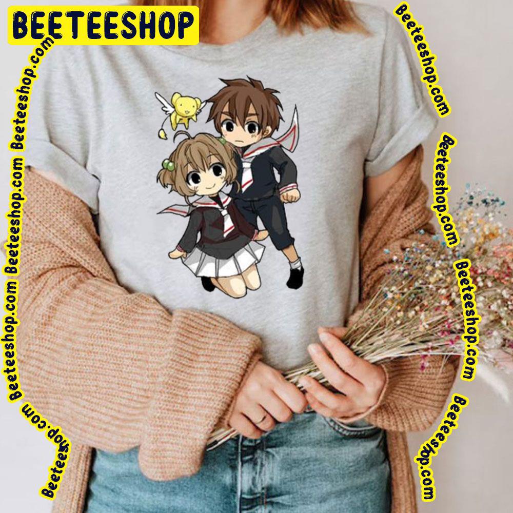 Chibi Sakura And Shaoran Card Captor Sakura Trending Unisex T-Shirt Chibi Sakura And Shaoran Card Captor Sakura Trending Unisex T-Shirt