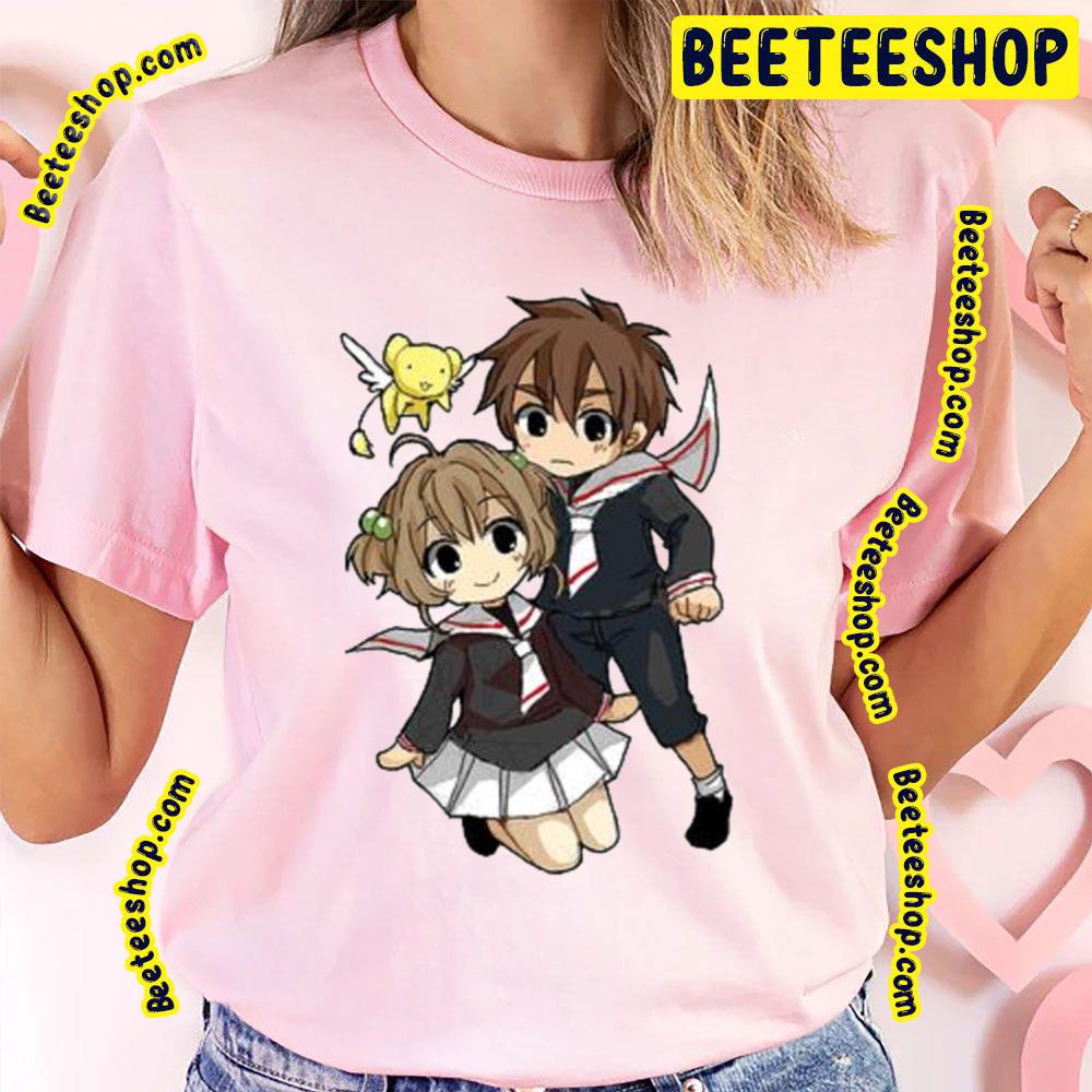 Chibi Sakura And Shaoran Card Captor Sakura Trending Unisex T-Shirt Chibi Sakura And Shaoran Card Captor Sakura Trending Unisex T-Shirt