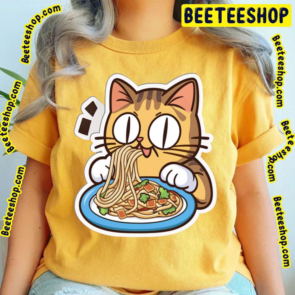 Cute Cat Eating Ramen Trending Unisex T-Shirt Cute Cat Eating Ramen Trending Unisex T-Shirt