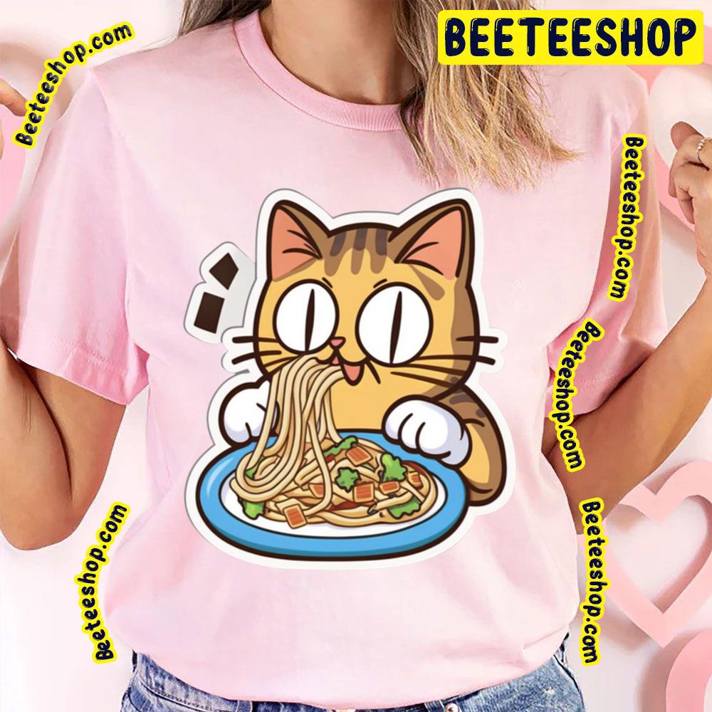 Cute Cat Eating Ramen Trending Unisex T-Shirt Cute Cat Eating Ramen Trending Unisex T-Shirt