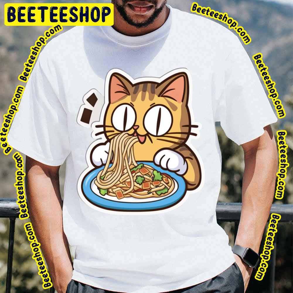 Cute Cat Eating Ramen Trending Unisex T-Shirt Cute Cat Eating Ramen Trending Unisex T-Shirt