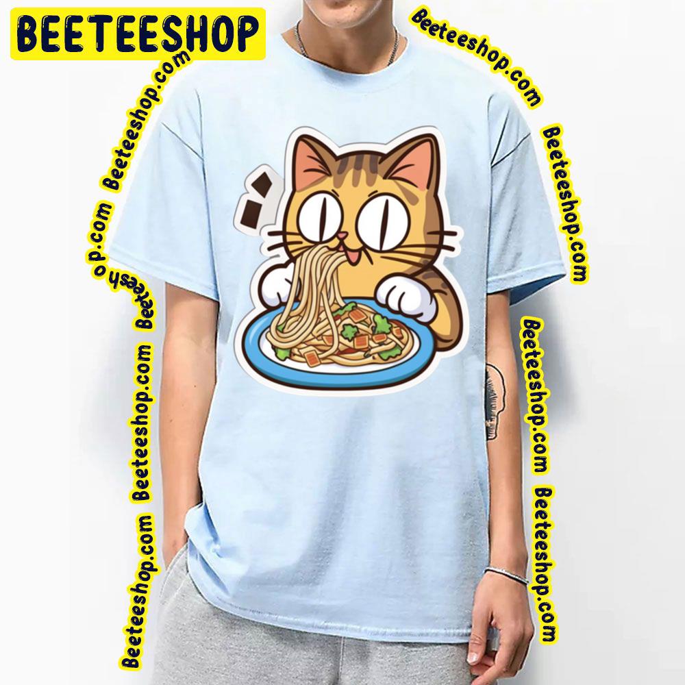Cute Cat Eating Ramen Trending Unisex T-Shirt Cute Cat Eating Ramen Trending Unisex T-Shirt
