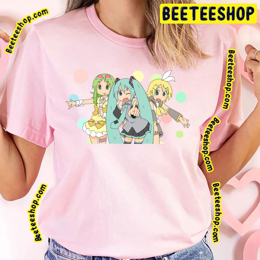 Cute Girls Yuuko Robot Aioi Sakomoto Cat Nichijou Trending Unisex T-Shirt Cute Girls Yuuko Robot Aioi Sakomoto Cat Nichijou Trending Unisex T-Shirt