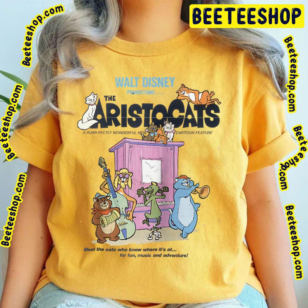 Disney The Aristocats Cats Playing Piano Trending Unisex T-Shirt Disney The Aristocats Cats Playing Piano Trending Unisex T-Shirt