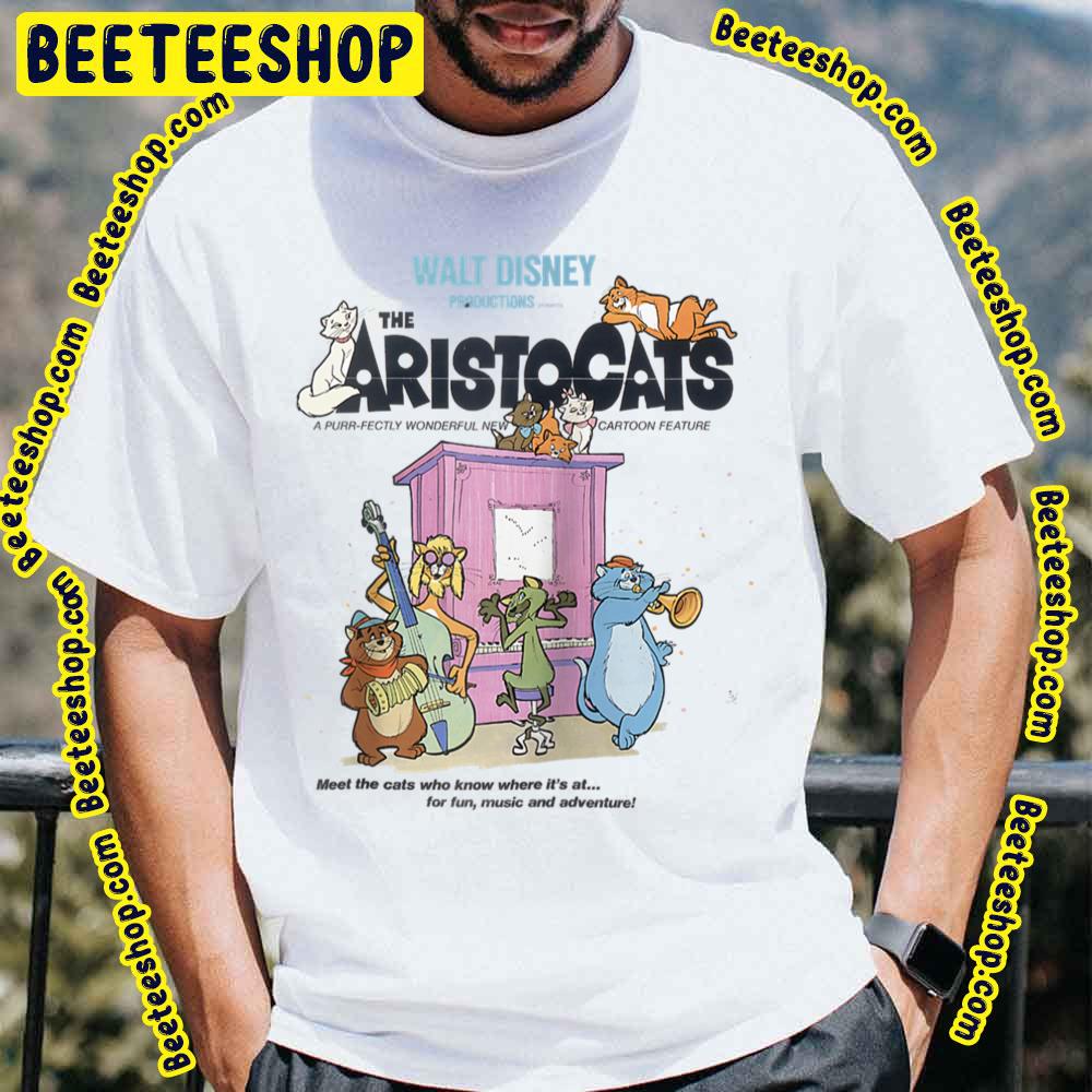 Disney The Aristocats Cats Playing Piano Trending Unisex T-Shirt Disney The Aristocats Cats Playing Piano Trending Unisex T-Shirt