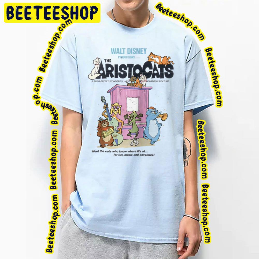 Disney The Aristocats Cats Playing Piano Trending Unisex T-Shirt Disney The Aristocats Cats Playing Piano Trending Unisex T-Shirt