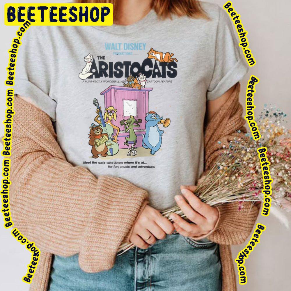 Disney The Aristocats Cats Playing Piano Trending Unisex T-Shirt Disney The Aristocats Cats Playing Piano Trending Unisex T-Shirt