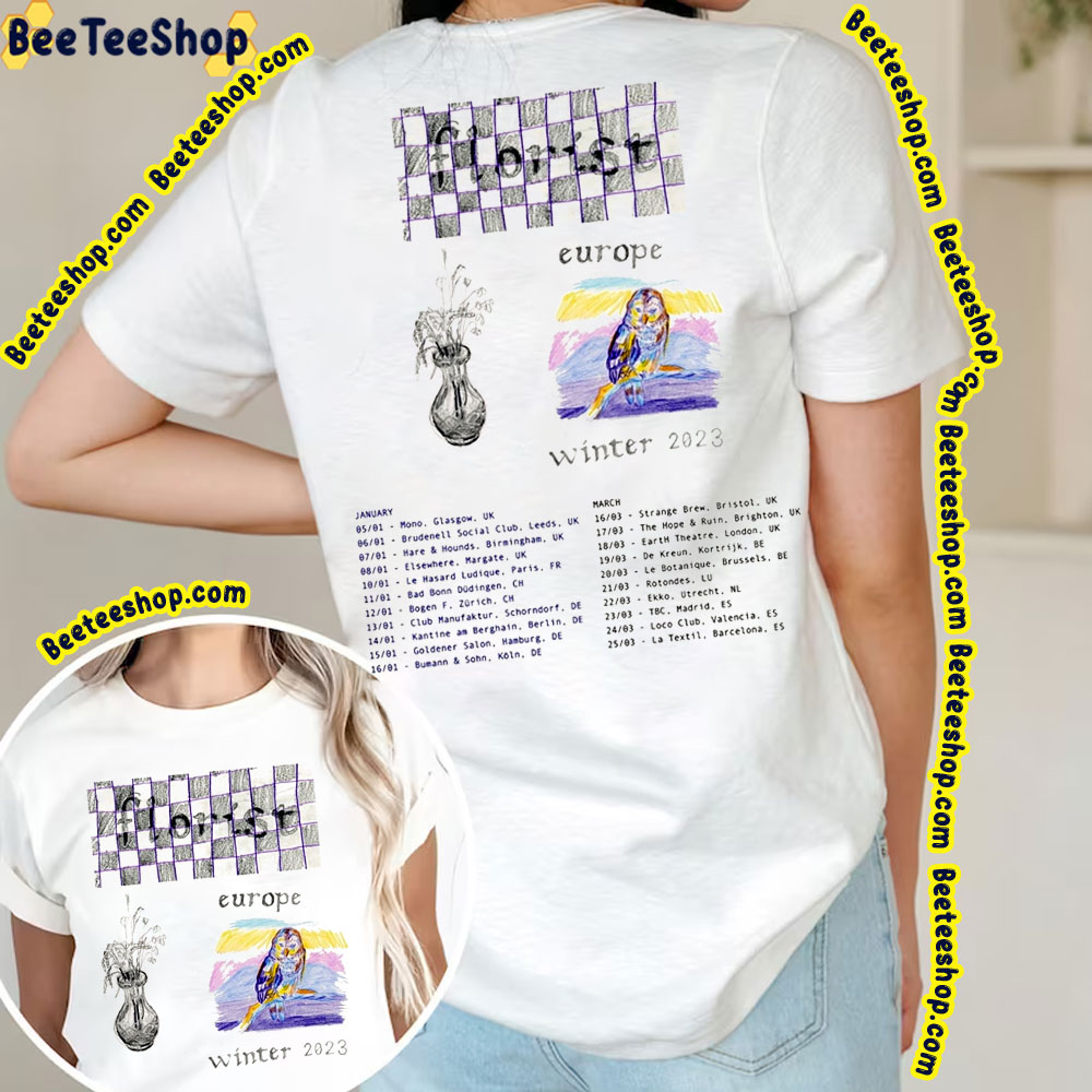 Europe Winter 2023 Florist Double Side Trending Unisex T-Shirt Europe Winter 2023 Florist Double Side Trending Unisex T-Shirt