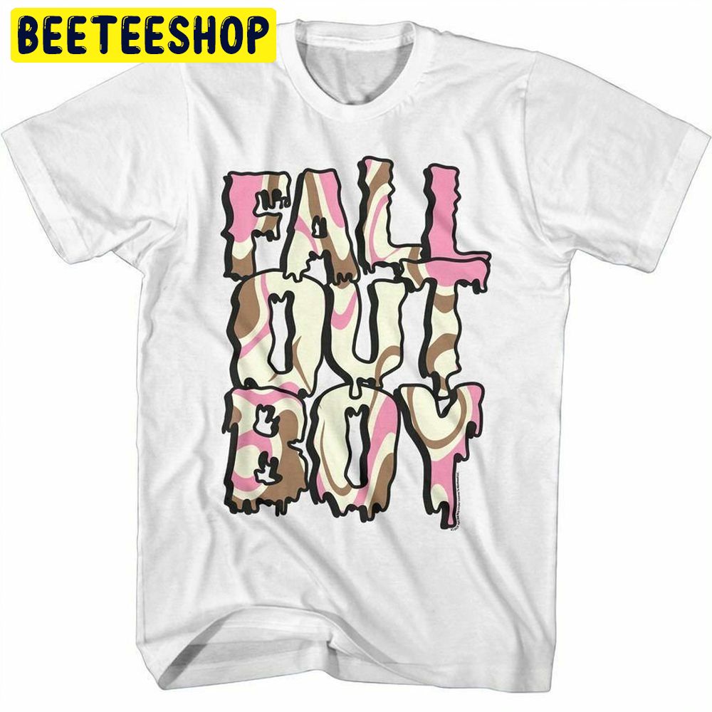 Fall Out Boy Fob Neapolitan Logo White Graphic Trending Unisex Shirt Fall Out Boy Fob Neapolitan Logo White Graphic Trending Unisex Shirt