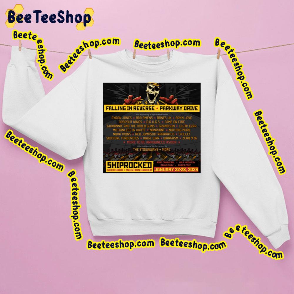 Falling In Reverse Parkway Drive 2023 Trending Unisex Sweatshirt Falling In Reverse Parkway Drive 2023 Trending Unisex Sweatshirt