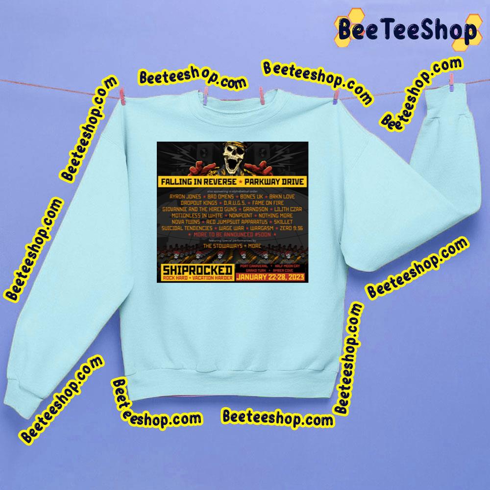 Falling In Reverse Parkway Drive 2023 Trending Unisex Sweatshirt Falling In Reverse Parkway Drive 2023 Trending Unisex Sweatshirt