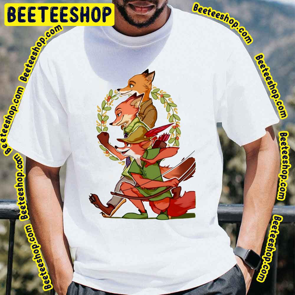 Fox Cartoon Robin Hood Trending Unisex T-Shirt Fox Cartoon Robin Hood Trending Unisex T-Shirt