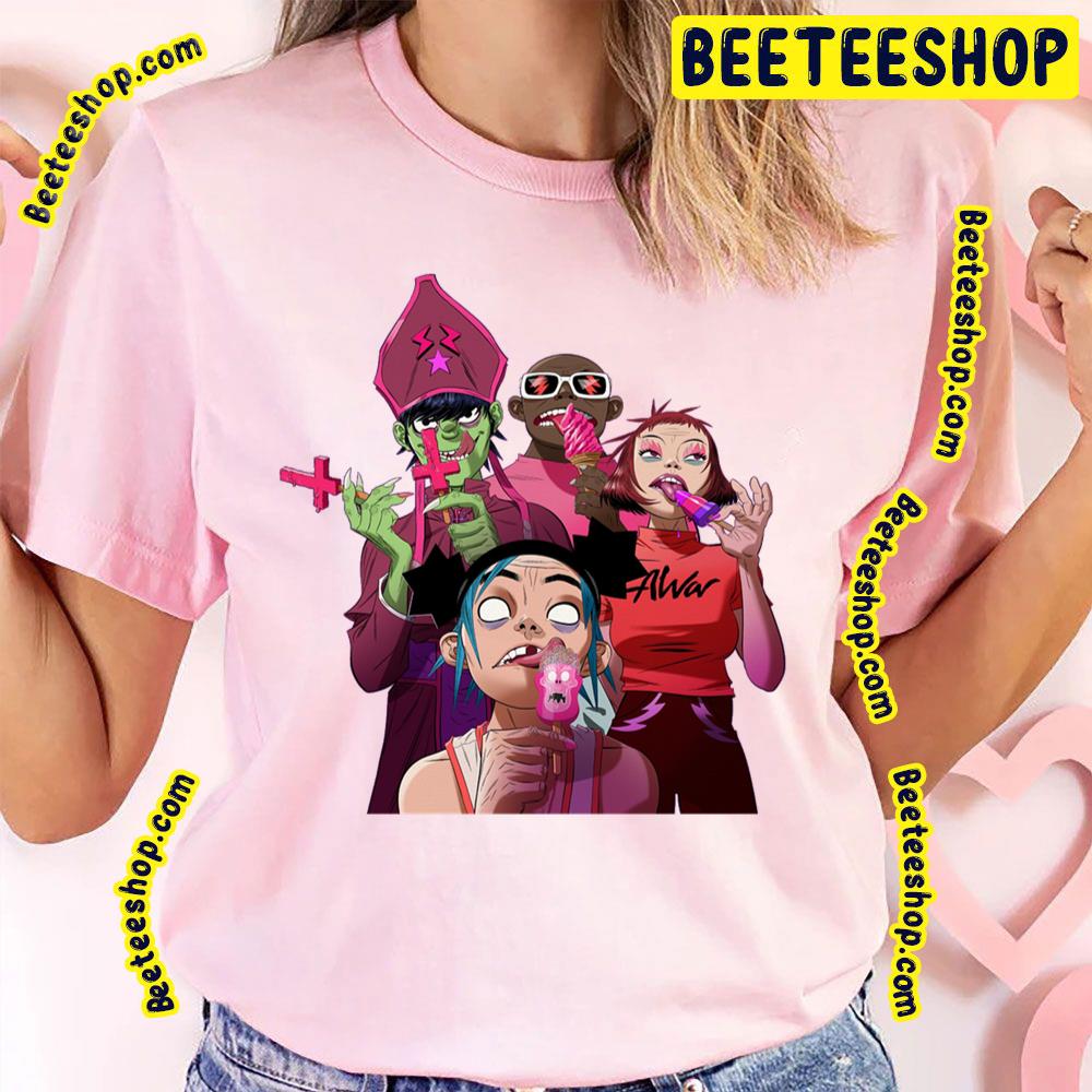Ice-Cream Cracker Island Gorillaz Trending Unisex Shirt Ice-Cream Cracker Island Gorillaz Trending Unisex Shirt