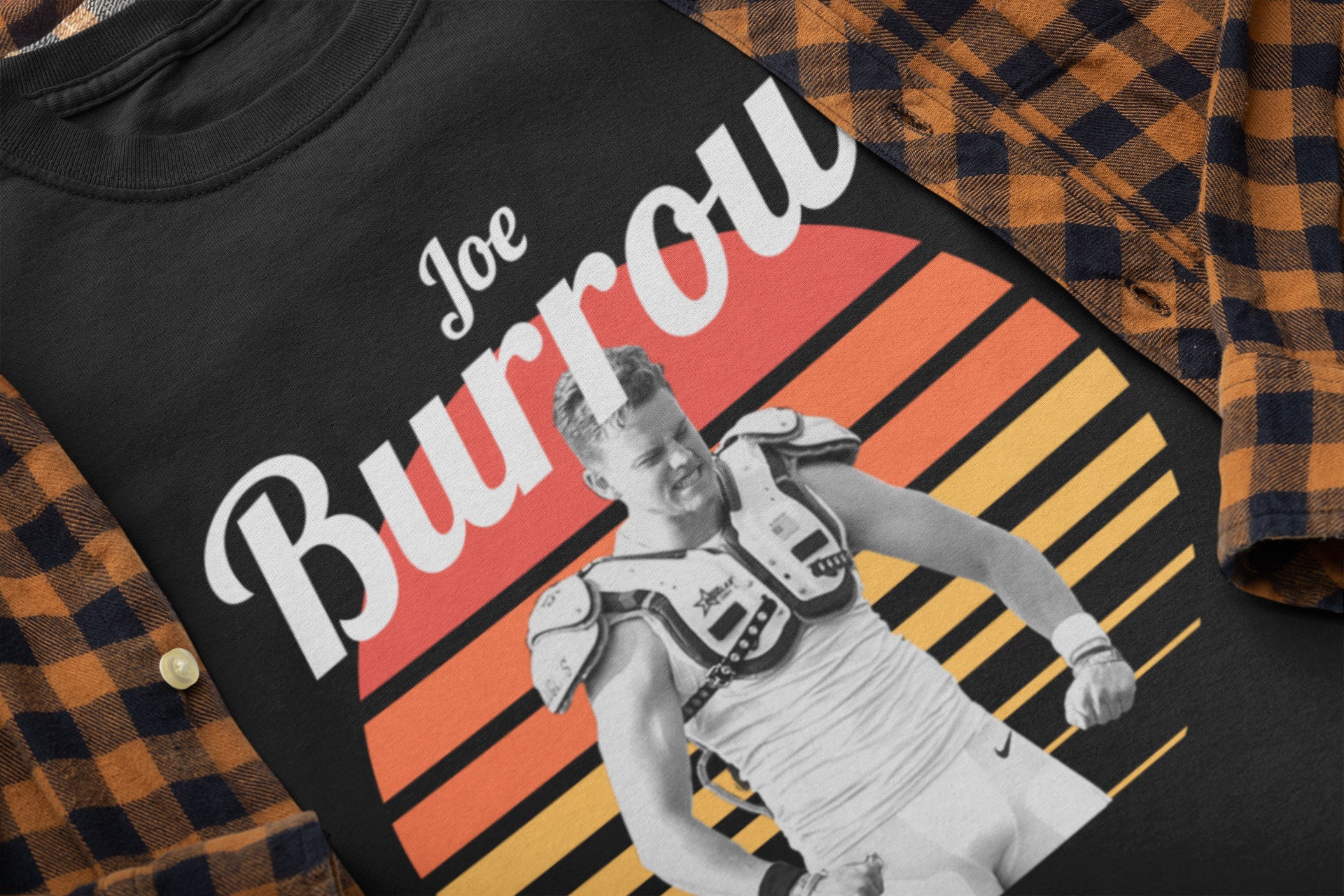 Joe Burrow Retro Vintage Sunset Football Trending Unisex Shirt Joe Burrow Retro Vintage Sunset Football Trending Unisex Shirt