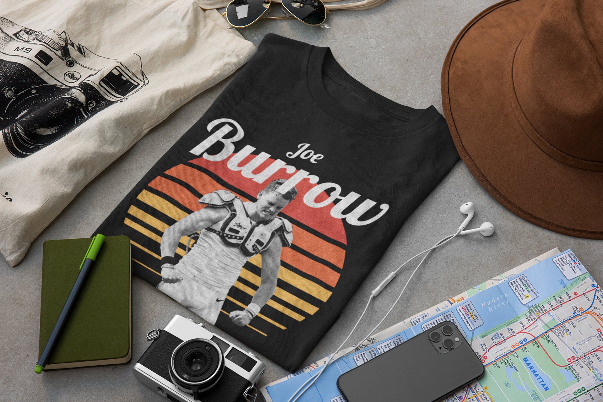 Joe Burrow Retro Vintage Sunset Football Trending Unisex Shirt Joe Burrow Retro Vintage Sunset Football Trending Unisex Shirt