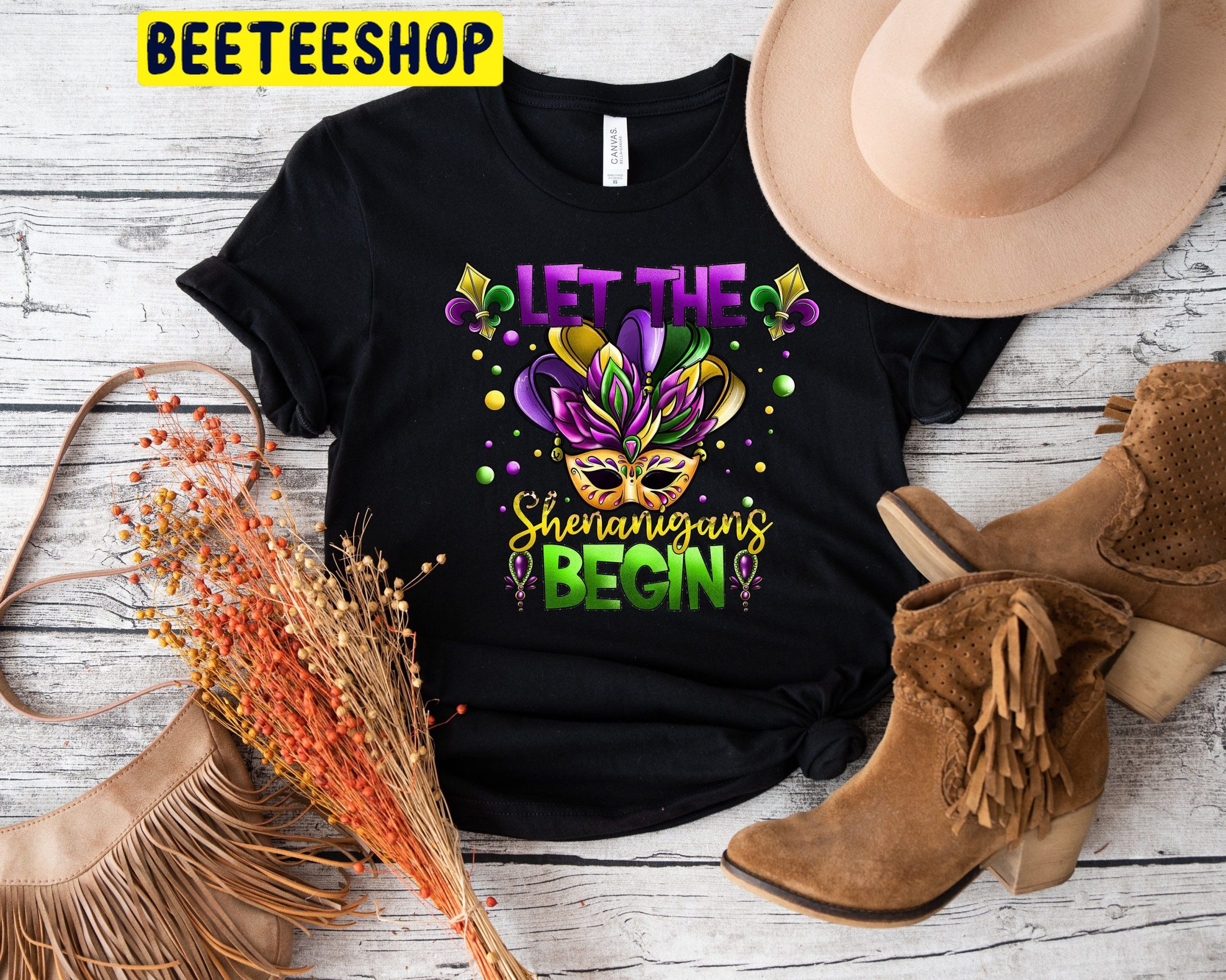 Let The Shenanigans Begin Mardi Gras Trending Unisex Shirt Let The Shenanigans Begin Mardi Gras Trending Unisex Shirt