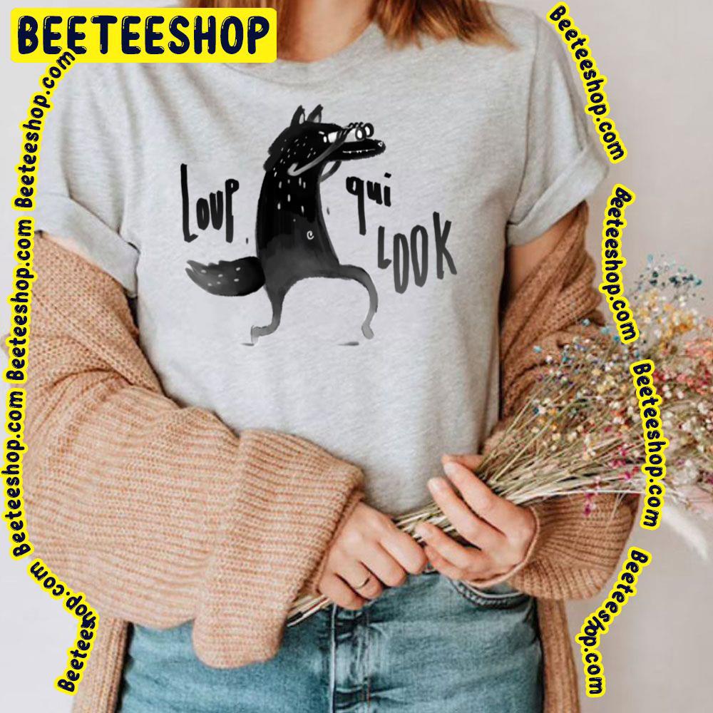 Loup Qui Look Black Fox Trending Unisex T-Shirt Loup Qui Look Black Fox Trending Unisex T-Shirt