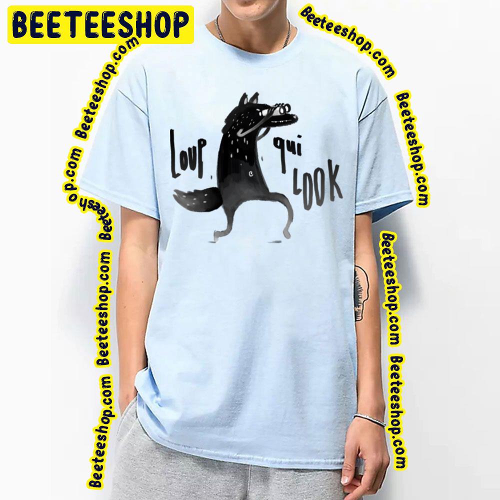 Loup Qui Look Black Fox Trending Unisex T-Shirt Loup Qui Look Black Fox Trending Unisex T-Shirt