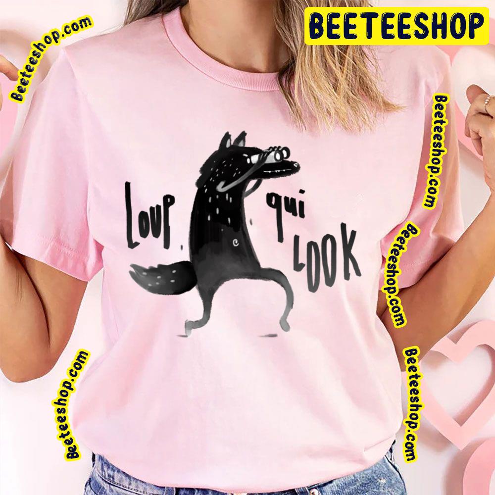 Loup Qui Look Black Fox Trending Unisex T-Shirt Loup Qui Look Black Fox Trending Unisex T-Shirt