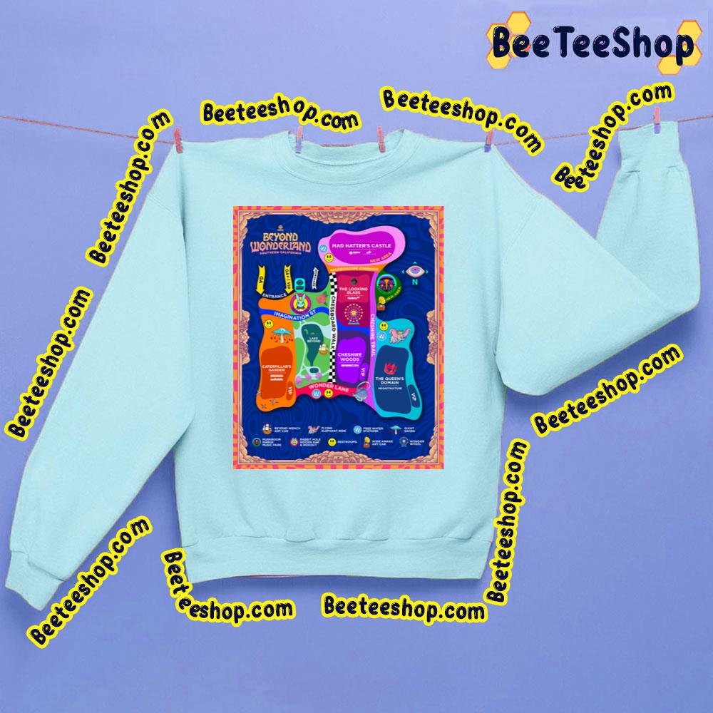 Map Of Beyond Wonderland 2023 Trending Unisex Shirt Map Of Beyond Wonderland 2023 Trending Unisex Shirt