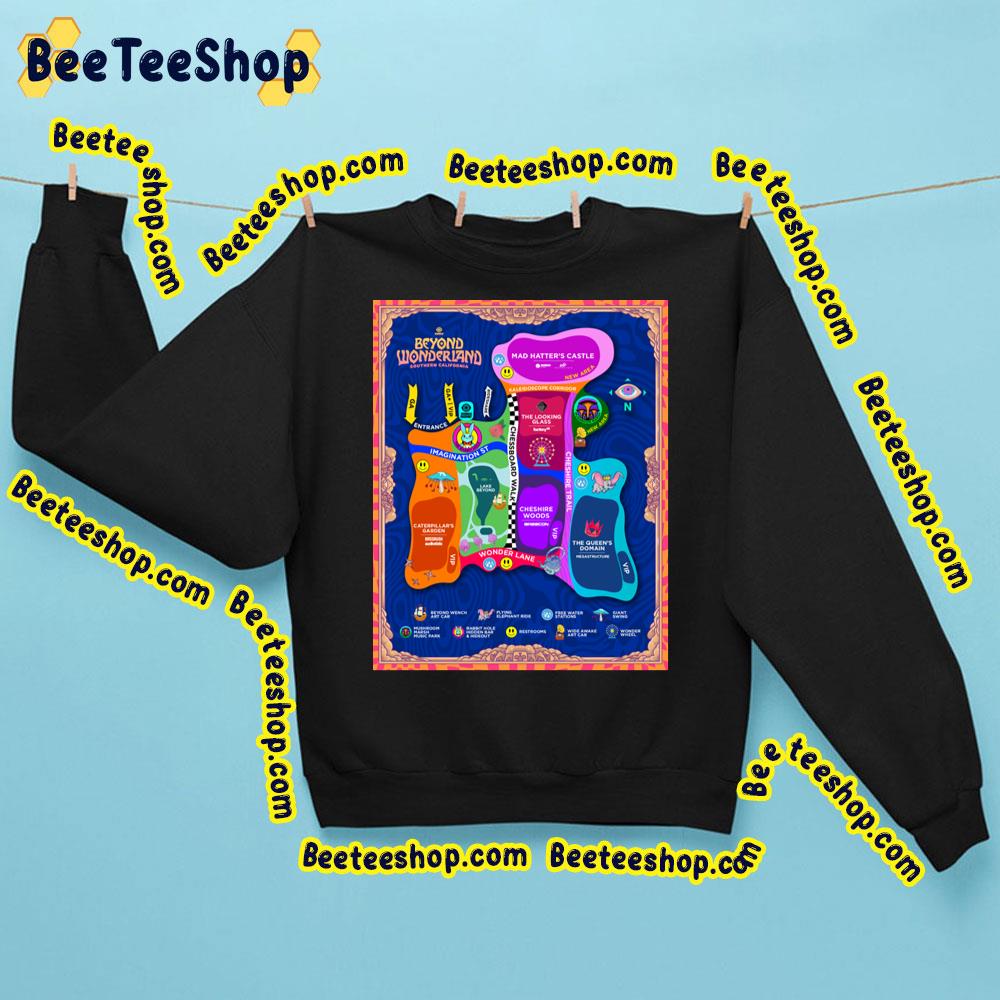 Map Of Beyond Wonderland 2023 Trending Unisex Shirt Map Of Beyond Wonderland 2023 Trending Unisex Shirt